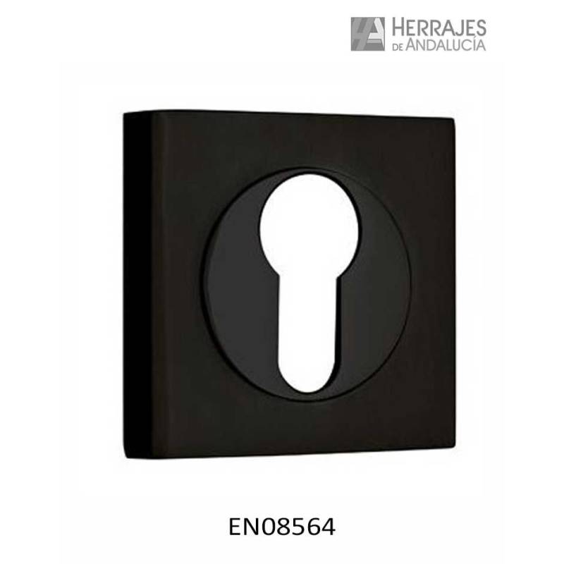 Bocallave cuadrada negro mate 50×50 mm | Herrajes de Andalucía