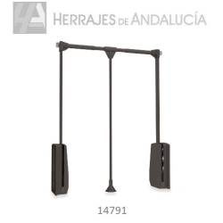 Perchero abatible regulable de 600-830mm color Moka | Herrajes de Andalucía