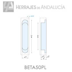 Bisagra oculta reversible plata 140kg beta 50