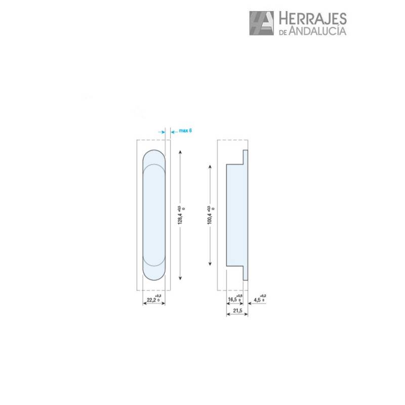 Bisagra Oculta BETA3045PL plata 45 kg | Herrajes de Andalucía