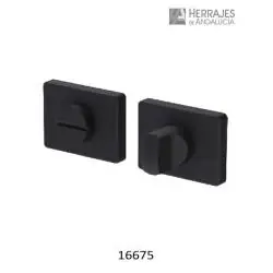 Muletilla condena-descondena Obliq negro 37x50 mm | Herrajes de Andalucía