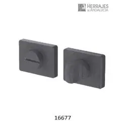 Muletilla para puertas de paso color gris 37x50mm-Herrajes de Andalucía