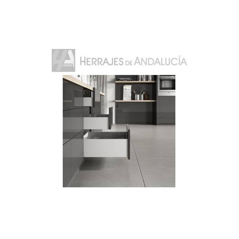 Guías cajón S-Line H-121 antracita 550 mm | Herrajes de Andalucía