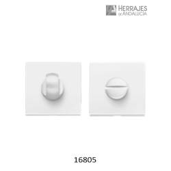 Muletilla condena-descondena blanca cuadrada 50x50mm-Herrajes de Andalucía