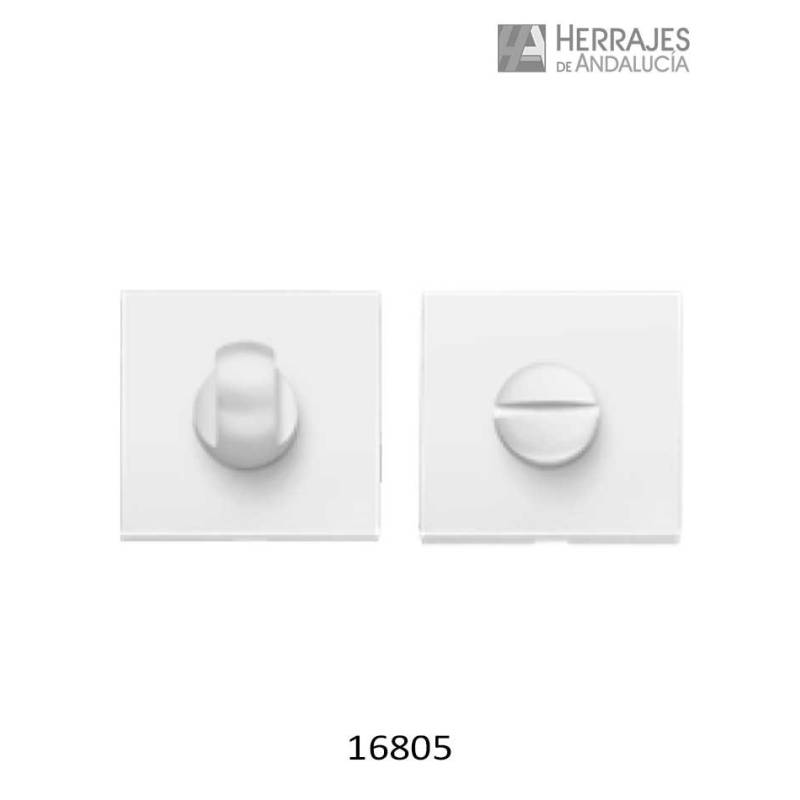 Muletilla condena-descondena blanca cuadrada 50x50mm-Herrajes de Andalucía