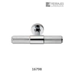 Tirador mueble forma T cromado-Herrajes de Andalucía