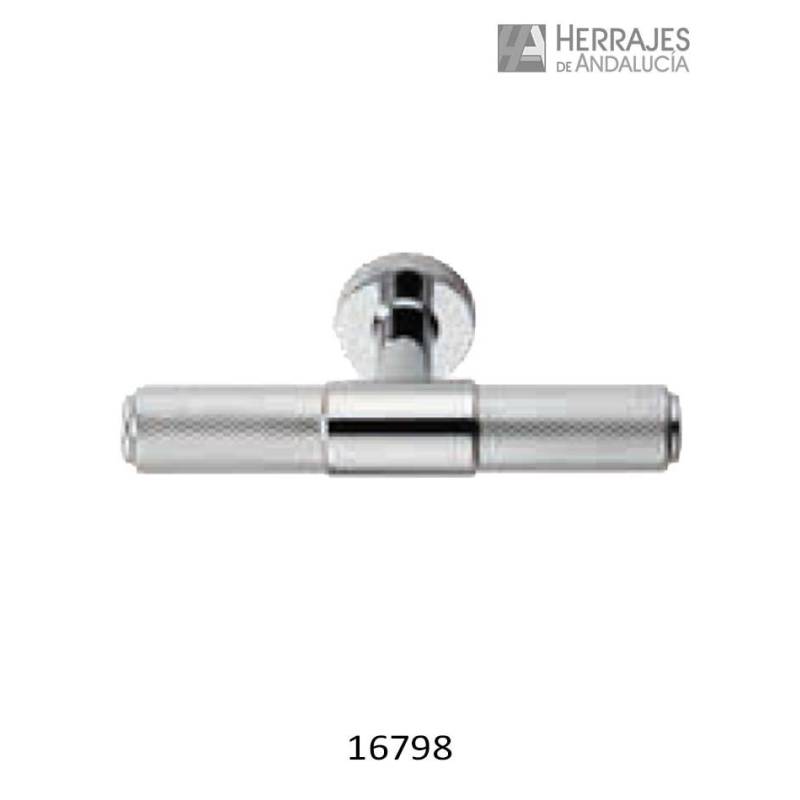Tirador mueble forma T cromado-Herrajes de Andalucía