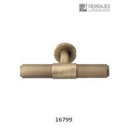 Tirador mueble cuero satinado-Herrajes de Andalucía