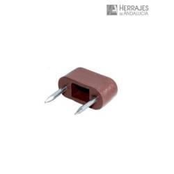 Tope 2 puntas marrón para muebles | Herrajes de Andalucía