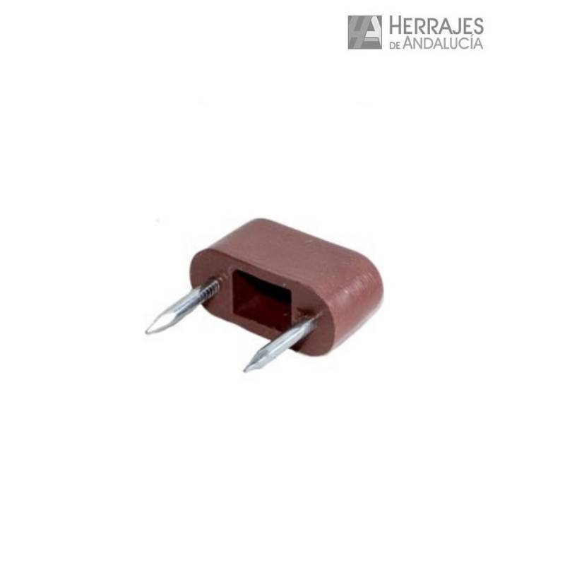 Tope 2 puntas marrón para muebles | Herrajes de Andalucía