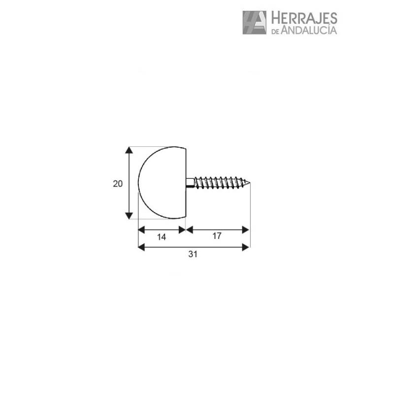 Soporte entrepaño media luna blanco | Herrajes de Andalucía