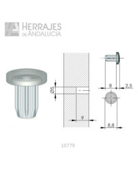 Paragolpes bimaterial transparante  Ø 5mm (bolsa 100 unidades) 