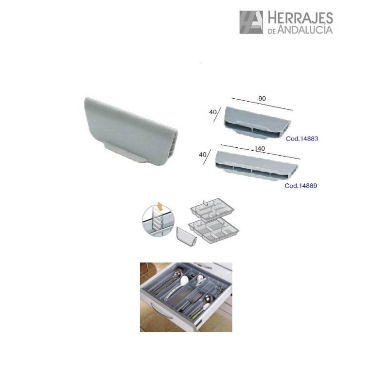 Juego Separadores cubertero 140mm gris | Herrajes de Andalucía