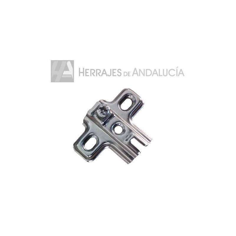 Base para bisagra Modelo Mini Slide On P26-Herrajes de Andalucía
