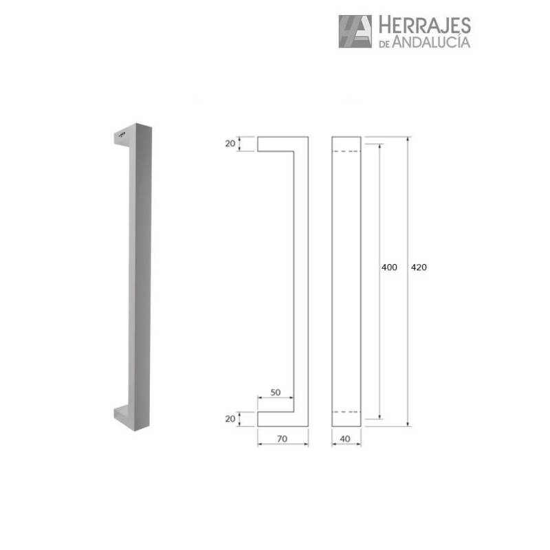 Manillón 4020 INTHER Inox 304 400 mm | Herrajes de Andalucía