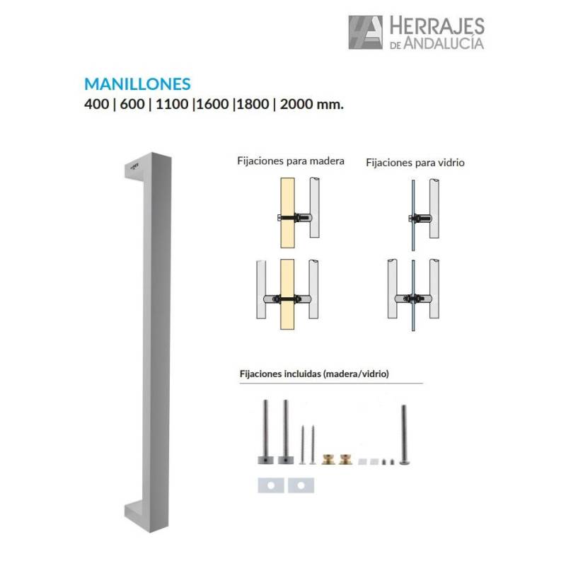 Manillón 4020 INTHER Inox 304 400 mm | Herrajes de Andalucía