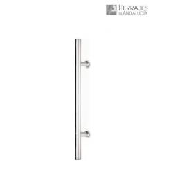 Manillon redondo 1230r/1800 inox aisi304 para vidrio y madera 1800mm