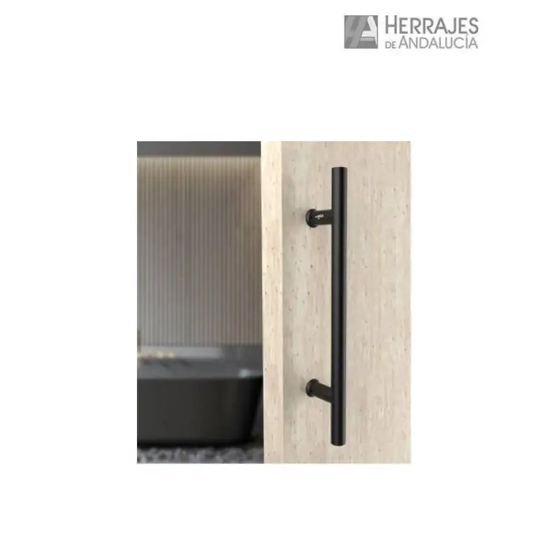 Manillón 1230R Negro PVD 2000mm | Herrajes de Andalucía