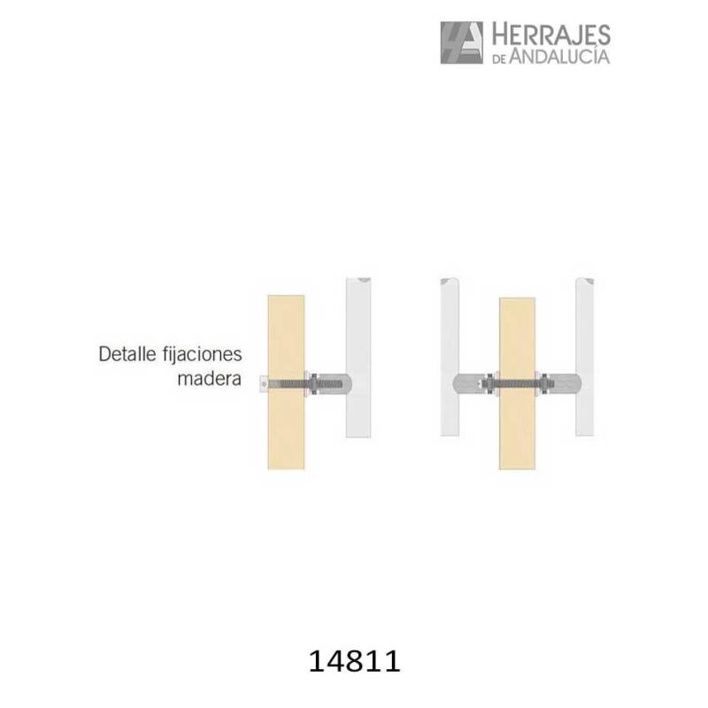 Manillón inox 300 mm para corredera | Herrajes Andalucía