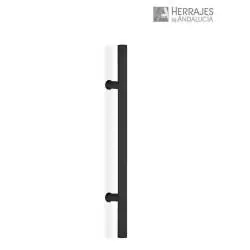 MANILLON REDONDO 1230R/650 SS4 PVD NN NEGRO PARA VIDRIO Y MADERA.. 650mm