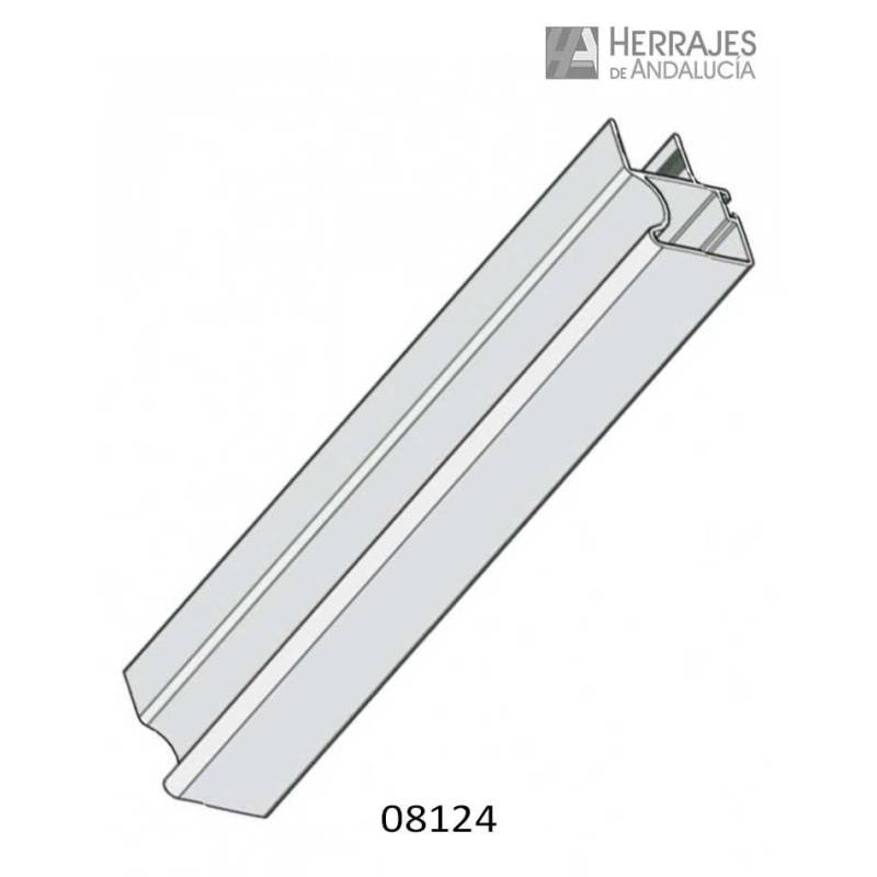 Tirador vertical armarios de 2.6 metros plata-Herrajes de Andalucía
