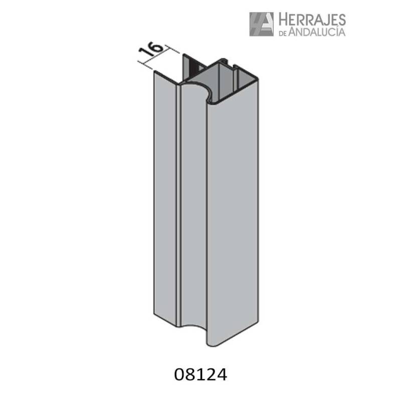 Tirador vertical armarios de 2.6 metros plata-Herrajes de Andalucía