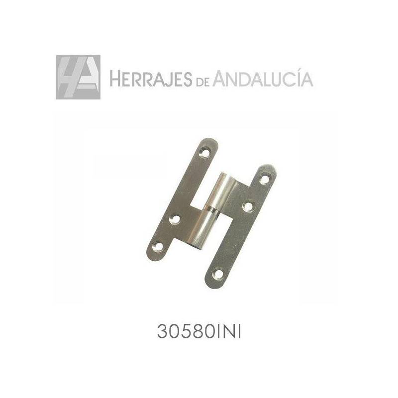 Pernio acero inoxidable izquierda 80mm-Herrajes de Andalucía
