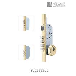 Cerradura tlb 3 puntos seguridad de oro esmaltado 20mm