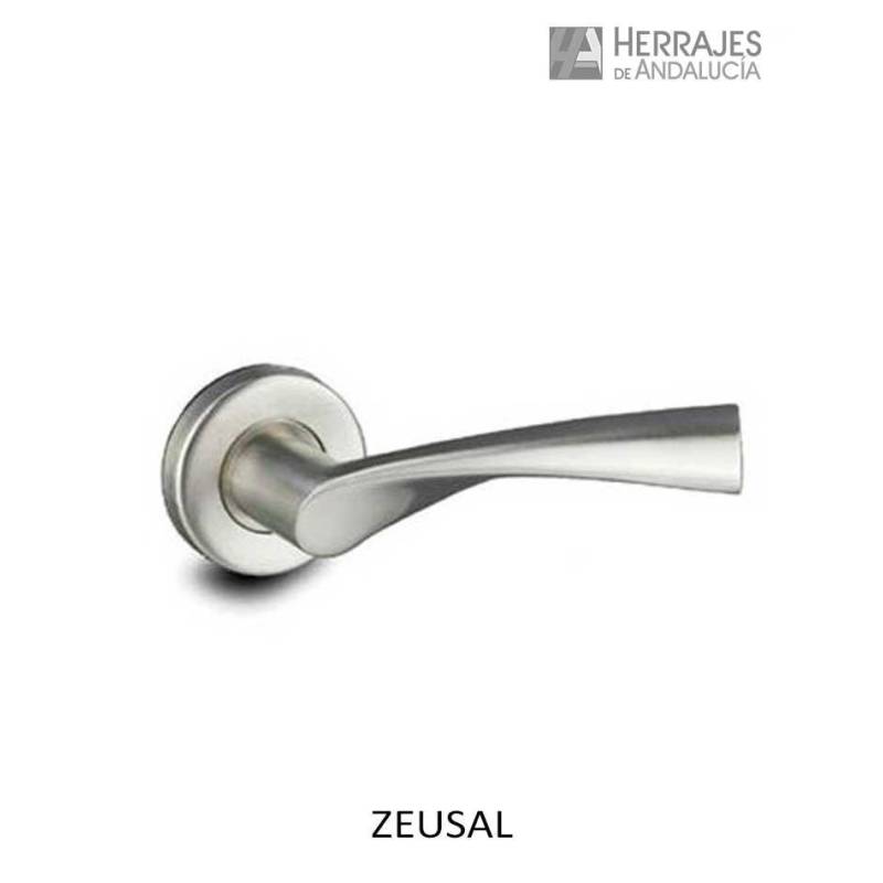Juego manivela Zeus níquel satinado 140 mm – Herrajes de Andalucía