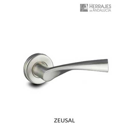 Juego manivela Zeus níquel satinado 140 mm – Herrajes de Andalucía