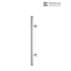 MANILLON REDONDO 1230R/1100 INOX AISI304 PARA VIDRIO Y MADERA.. 1100mm