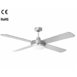 VENTILADOR TECHO 4 ASPAS LED PLATA