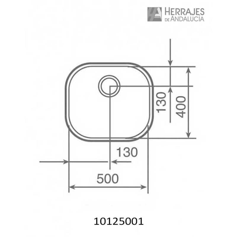 Fregadero bajo encimera Modelo BE 50.40 en acero inoxidable. Marca Teka-Herrajes de Andalucía