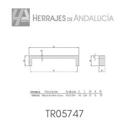 Tirador hios acero inoxidable