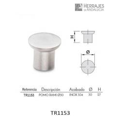 Pomo mueble Rami 30mm acero inoxidable | Herrajes de Andalucía