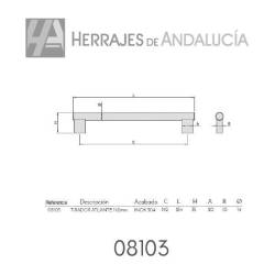 Tirador atlanteacero inoxidable 304mm