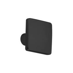 Pomo plano negro 32x32 mm | Herrajes de Andalucía