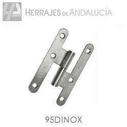 Pernio inoxidable canto redondo derecha 9.5mm-Herrajes de Andalucía