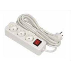 Base multiple con 3 tomas con interruptor 3m marca yfer