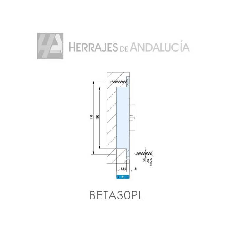 Bisagra oculta Beta30PL reversible hasta 70kg-Herrajes de Andalucia