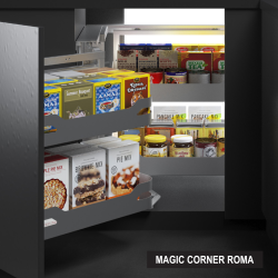 Bandejas Magic Corner Roma 900mm 30Kg | Herrajes de Andalucía