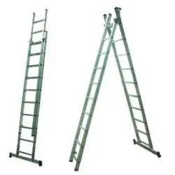 Escalera profesional doble de aluminio modelo 3010-Medidas 3.5 metros + 3.5 metros