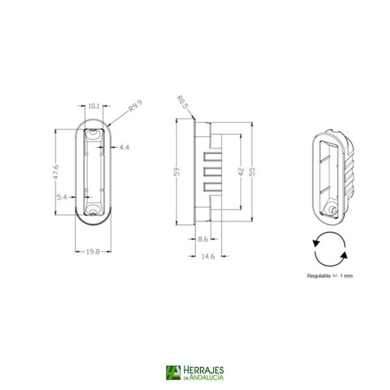 Cerradura magnética B-FORTY con condena | Herrajes de Andalucía