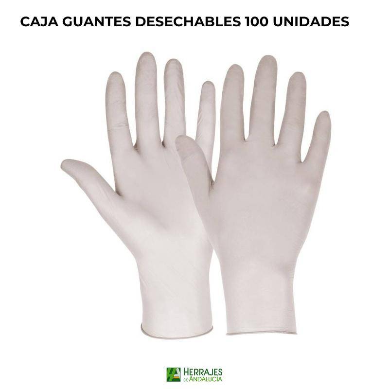 Guantes látex M (100 uds) | Herrajes de Andalucía