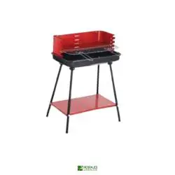 BARBACOA MODELO RECTANGULAR ACABADO NEGRO/ROJO