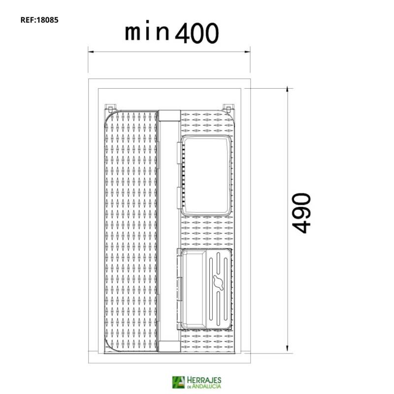 Botellero armario Parma 400mm Inther-Herrajes de Andalucía