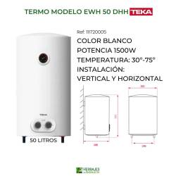 Termo electrico modelo ewh-dhh-elige tu tamaÑo desde