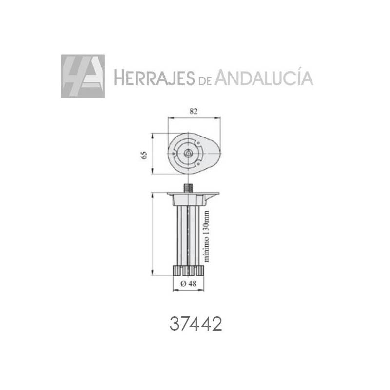 Pata ajustable Ø48 mm para muebles – Herrajes de Andalucía