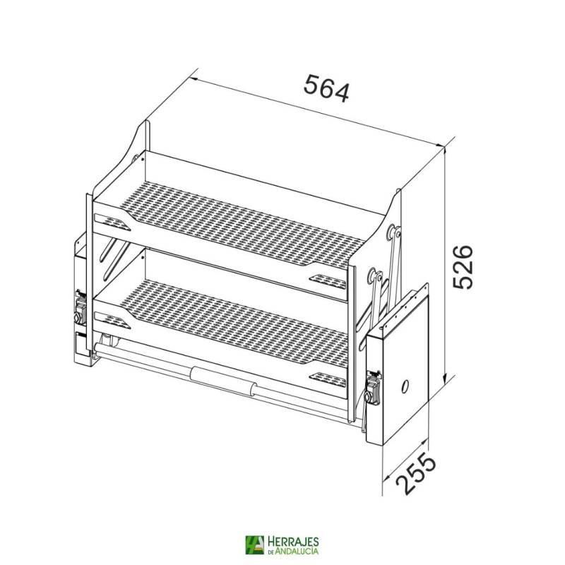 Abatible armarios 600mm-Herrajes de Andalucía