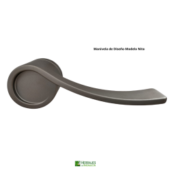 Manivela de Diseño Modelo Nito níquel mate-Herrajes de Andalucía